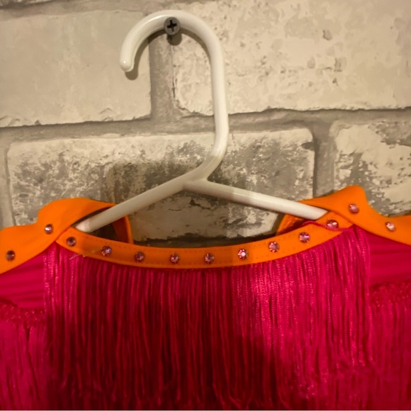 Weissman Girl’s Fringe & Rhinestone Dance Costume Size SC Small Child - Picture 4 of 8